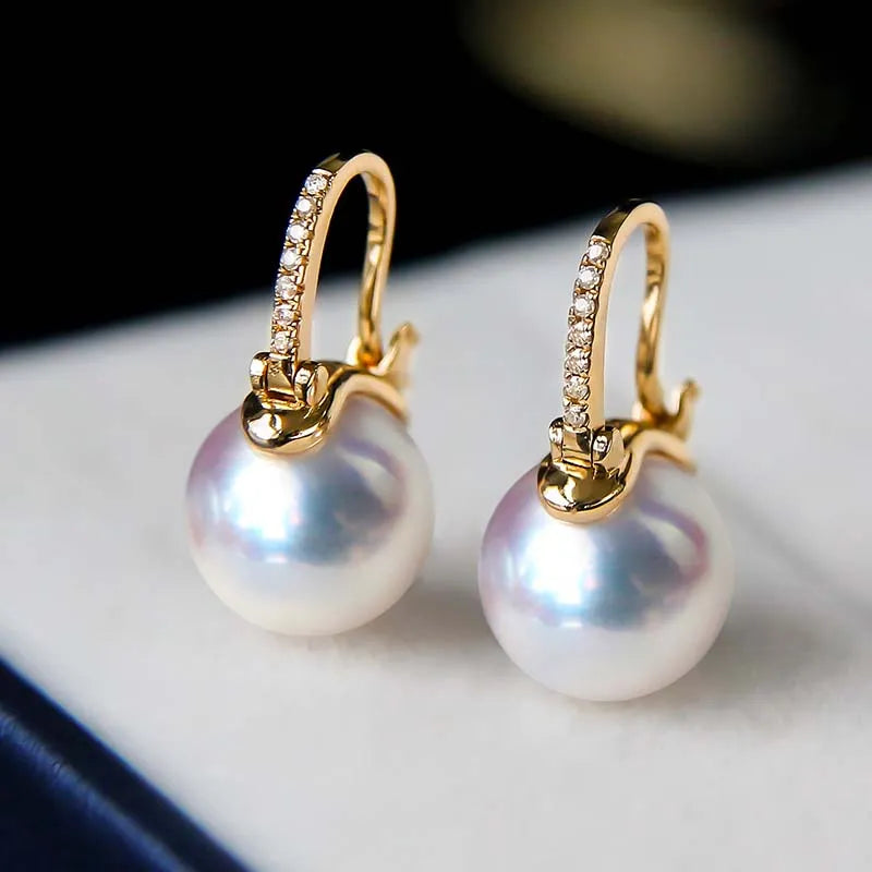 Luxurious Tahitian Pearl Earrings S925